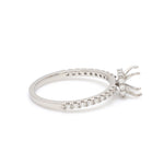 Load image into Gallery viewer, Platinum Solitaire Mounting with Diamond Shank Ring for Women JL PT 1266-Mounting
