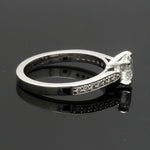 Load image into Gallery viewer, 1-Carat Lab Grown Solitaire with Diamond Accents Platinum Engagement Ring JL PT LG 1388
