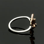 Load image into Gallery viewer, Evara Platinum Rose Gold Diamond Butterfly Ring for Women JL PT 1410
