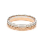 Load image into Gallery viewer, Platinum Love Bands with Rose Gold Unisex Ring JL PT 1407
