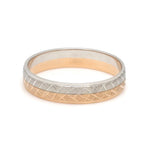 Load image into Gallery viewer, Platinum Love Bands with Rose Gold Unisex Ring JL PT 1407
