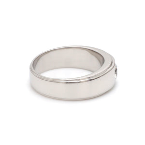 Classic Platinum Solitaire Love Bands SJ PTO 101 - Hi-Polish