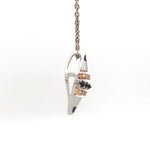 Load image into Gallery viewer, Evara Platinum Rose Diamonds Pendant Set with Blue Sapphire JL PT PE 366

