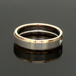 Load image into Gallery viewer, Engraved Platinum Love Bands with Rose Gold You &amp; Me Ring JL PT 1404
