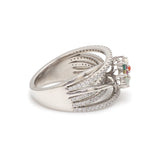 Load image into Gallery viewer, Ruby Navratan Platinum Ring with Diamond JL PT 1356   Jewelove.US
