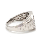 Load image into Gallery viewer, Men of Platinum | Square Black Enamel with Diamond Ring for Men JL PT 1359
