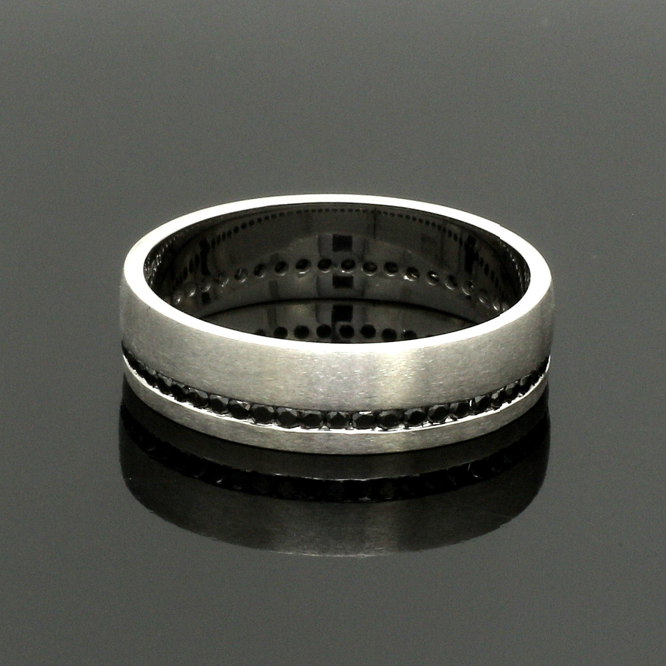 Platinum Black Diamond Ring for Men JL PT 1401