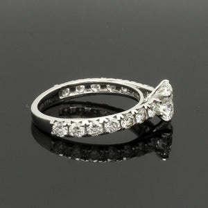1-Carat Solitaire Diamond Shank Platinum Ring JL PT 1350-B   Jewelove.US