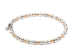 Load image into Gallery viewer, Platinum Rose Gold Bracelet with Diamond Cut Balls for Women JL PTB 1200   Jewelove.US
