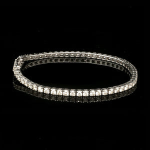 18-Pointer Diamond Tennis Bracelet 18K White Gold JL AU 755