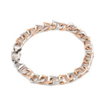 Load image into Gallery viewer, Men of Platinum | 7.25mm Platinum &amp; 18k Rose Gold Bracelet for Men JL PTB 1344
