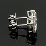 Load image into Gallery viewer, 3 Carat Lab Grown Solitaire Diamond Earrings in Platinum SJ PTO E LG-152
