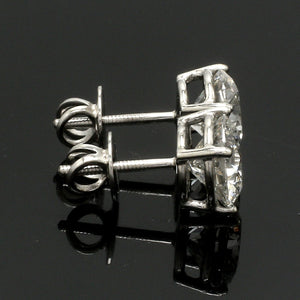 3 Carat Lab Grown Solitaire Diamond Earrings in Platinum SJ PTO E LG-152