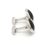Load image into Gallery viewer, Platinum Cufflinks with Black Stone for Men JL PT C 02   Jewelove
