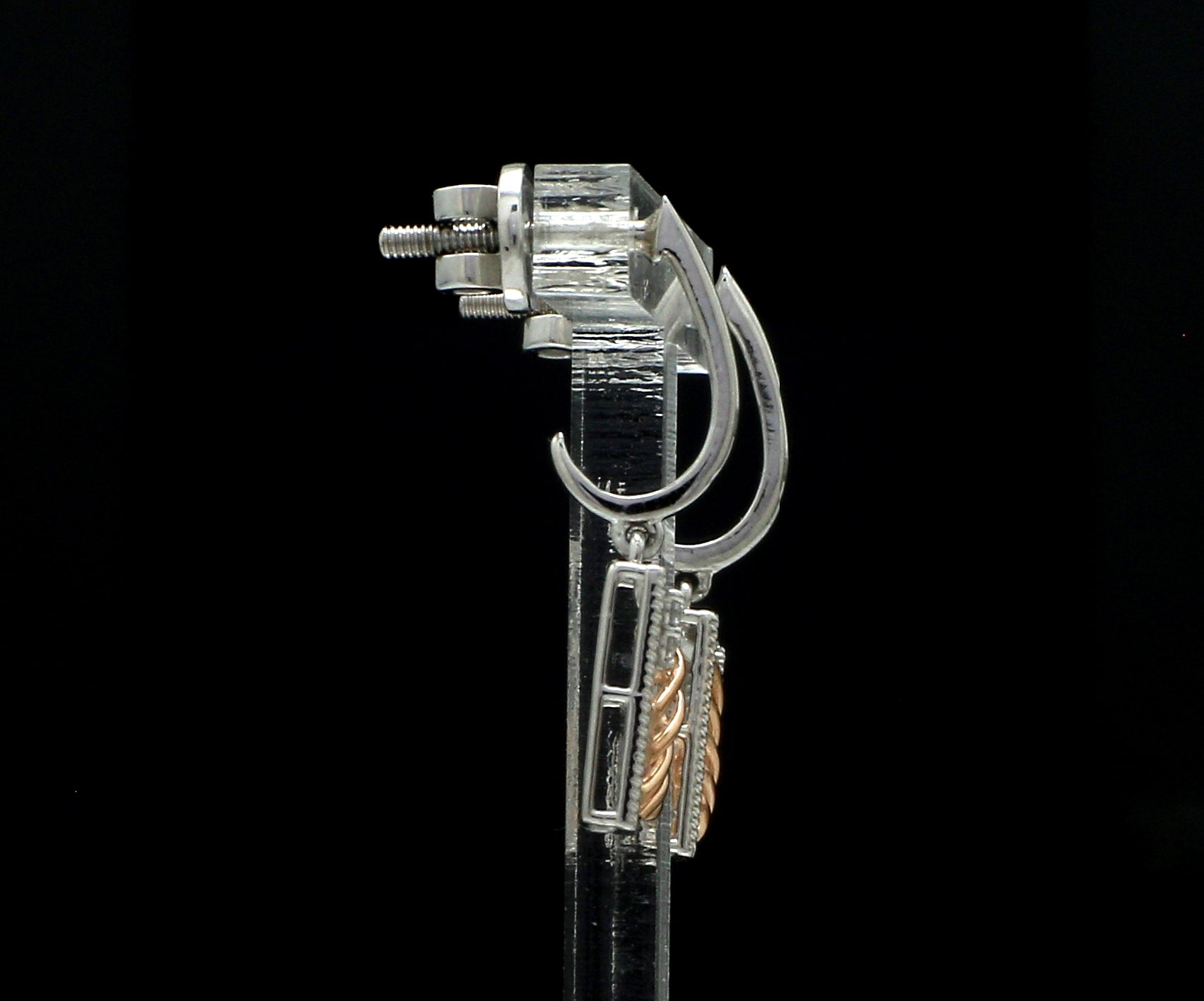 Evara Platinum Rose Gold Diamonds Earrings for Women JL PT E 314   Jewelove.US