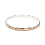 Load image into Gallery viewer, Platinum Bracelet with Center Rose Gold Line for Men JL PTB 1296
