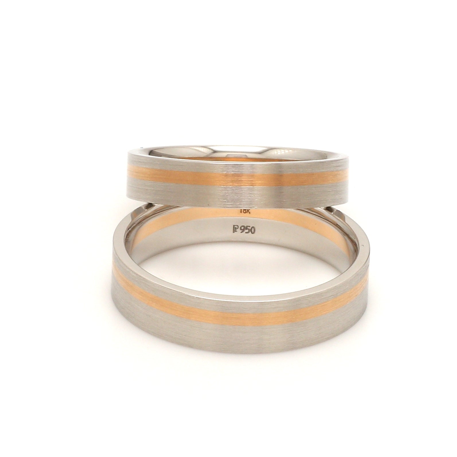 Platinum Ring with a Rose Gold Streak JL PT 1003