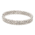 Load image into Gallery viewer, Dazzling Shiny 3-row Japanese Platinum Bracelet for Women with Diamond Cut Balls JL PTB 721
