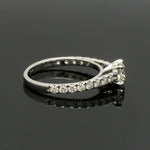 Load image into Gallery viewer, 1-Carat Solitaire Lab Grown Diamond Accents Platinum Engagement Ring JL PT LG-1435
