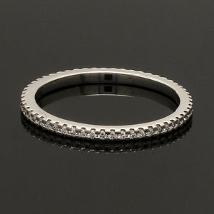 Thin Half Eternity Diamond Ring in Platinum JL PT 284-A –