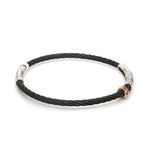 Load image into Gallery viewer, Platinum &amp; Rose Gold Bracelet with Black Stone for Men JL PTB 1325
