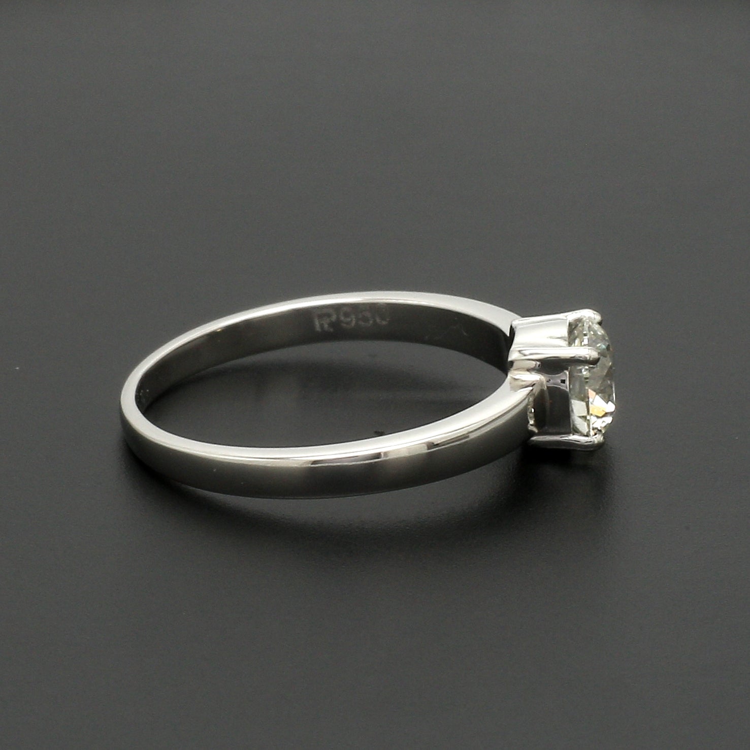 30-Pointer Solitaire Platinum Engagement Ring JL PT 1269   Jewelove.US