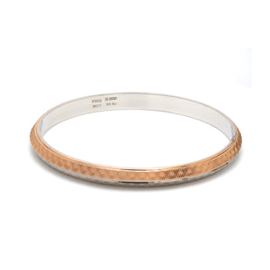 Men of Platinum | 7mm Platinum Kada with Rose Gold for Men JL PTB 1297