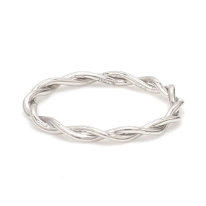 Plain Platinum Rope Ring for Women JL PT 1386