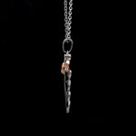 Load image into Gallery viewer, Platinum Caduceus Pendant for Doctors with Rose Gold Wings JL PT P 319   Jewelove.US
