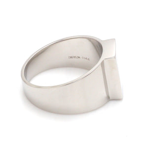 Plain Platinum Ring for Men JL PT 1387