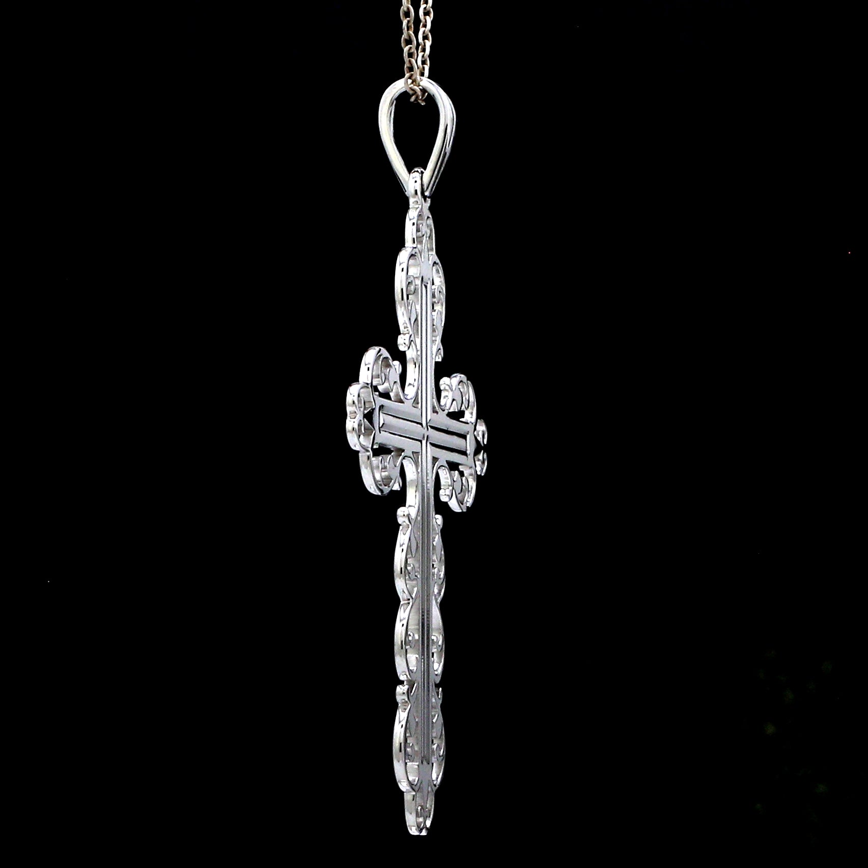 Designer Platinum Cross Pendant JL PT P 243-B