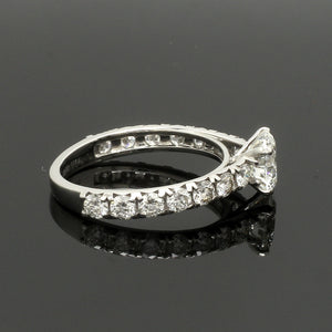 50-Pointer Solitaire Diamond Shank Platinum Ring JL PT 1350   Jewelove.US