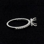 Load image into Gallery viewer, Platinum Solitaire Mounting with Diamond Shank Ring for Women JL PT 1266-Mounting
