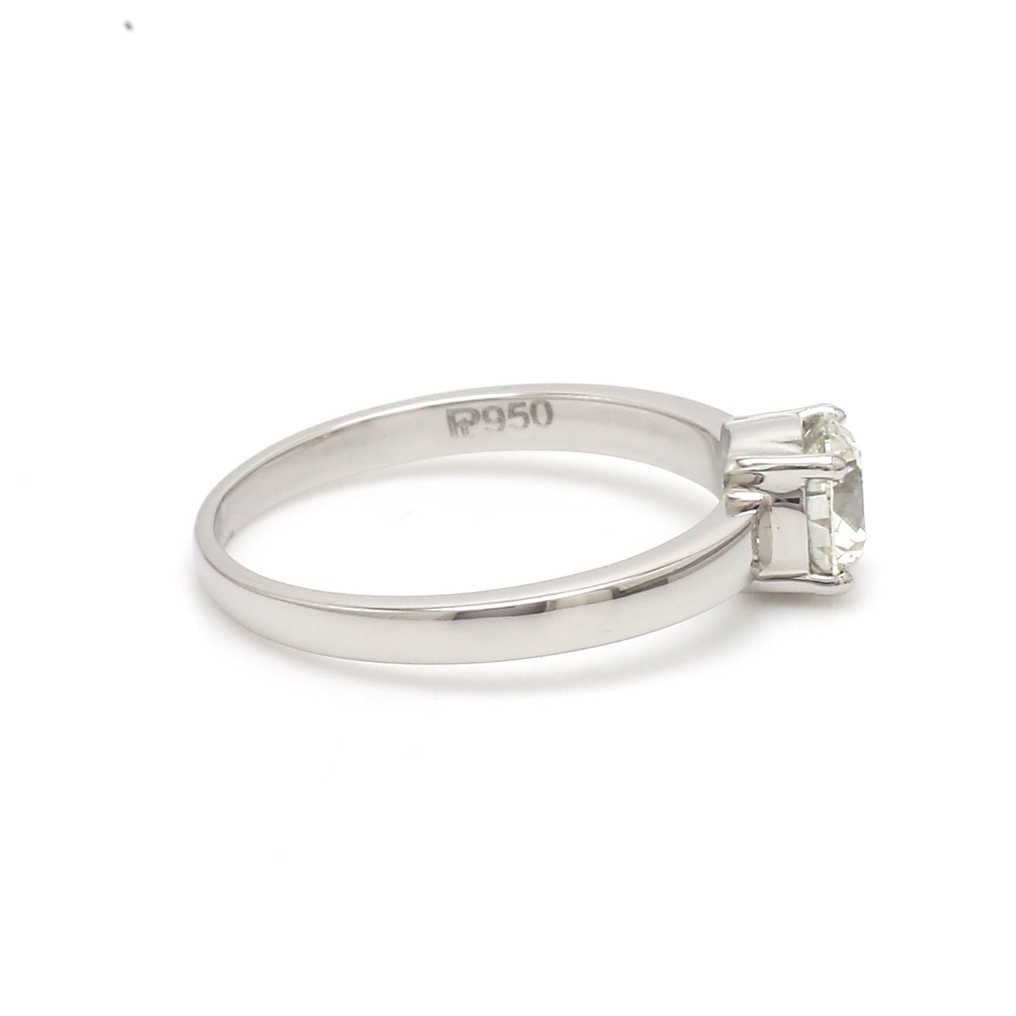1.50-Carat Lab Grown Solitaire Platinum Engagement Ring JL PT LG G 1269-C