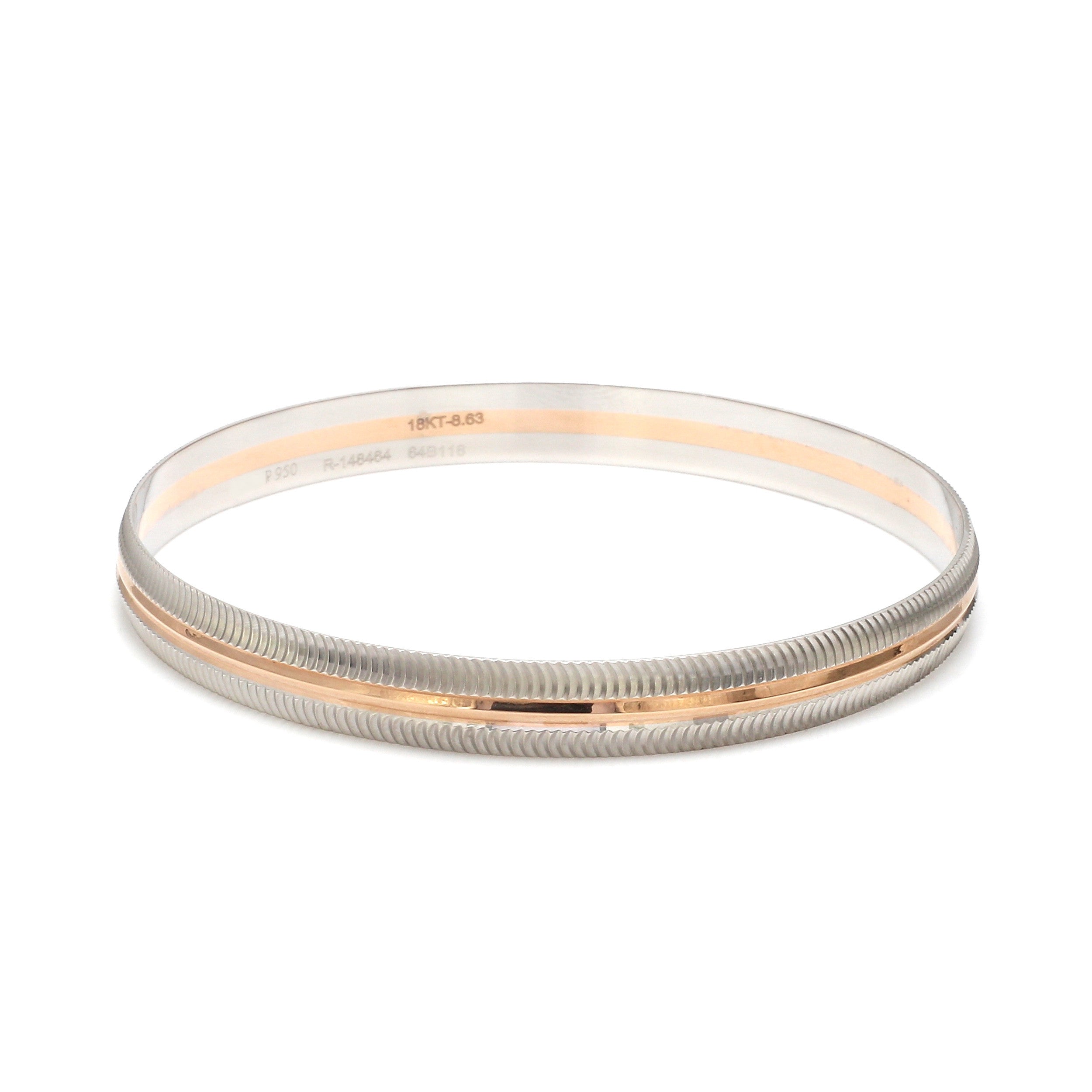 Platinum & Rose Gold Bracelet for Men JL PTB 1292