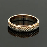 Load image into Gallery viewer, Platinum Love Bands with Rose Gold Ring JL PT 1406
