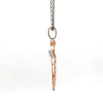 Load image into Gallery viewer, Platinum Rose Gold Caduceus Pendant for Doctors with Wings JL PT P 319-A

