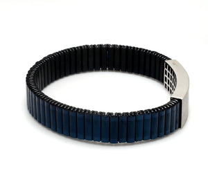 Platinum Blue Band Bracelet for Men - Flexible JL PTB 1216