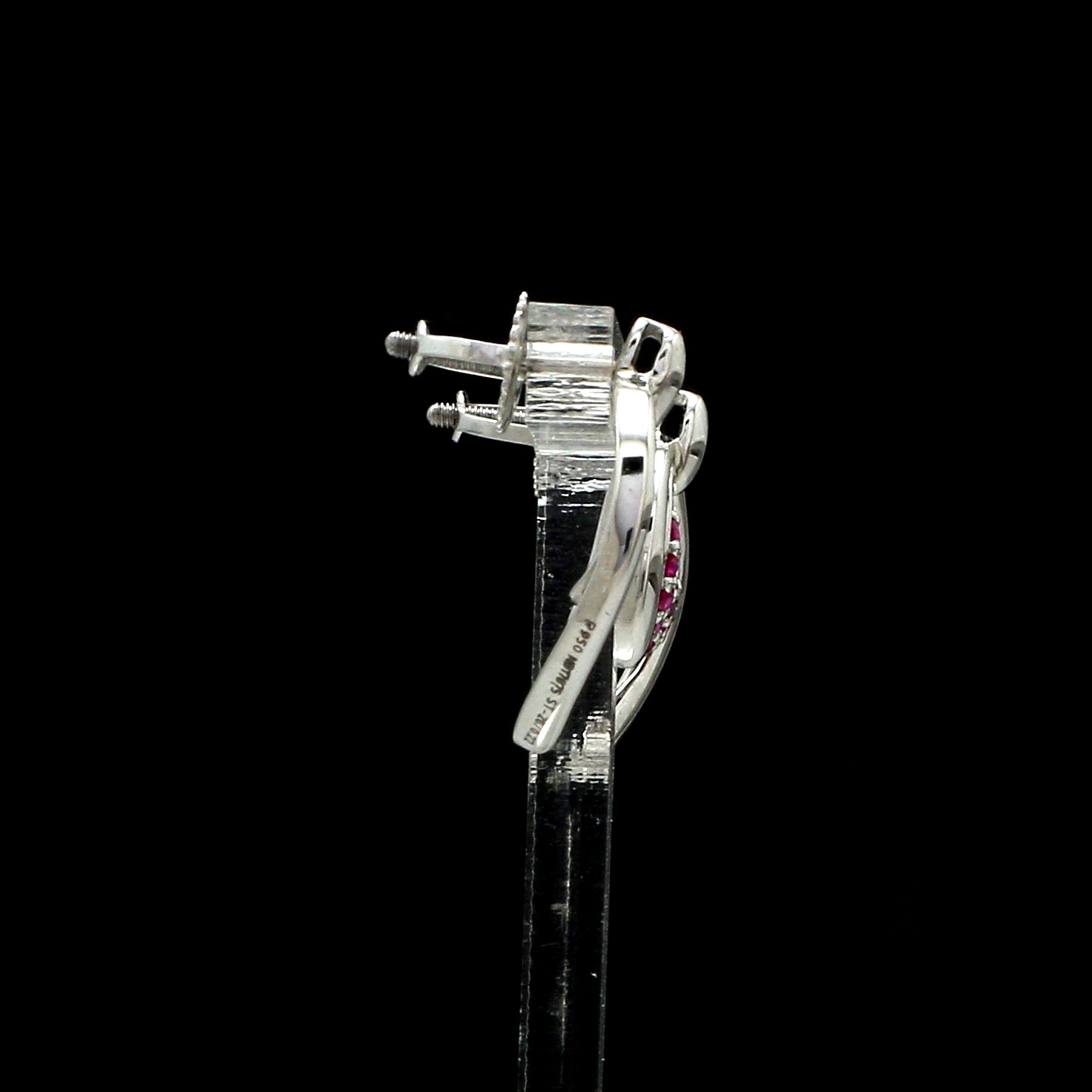 Platinum Ruby Earrings for Women JL PT E NL8636R