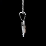 Load image into Gallery viewer, Evara Platinum &amp; Rose Gold Heart Single Diamond Pendant JL PT P 325
