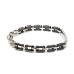 Load image into Gallery viewer, Men of Platinum | Black Stone Bracelet for Men JL PTB 1328
