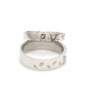 Designer Platinum  Princess Diamond Cut Couple Ring JL PT CB 87
