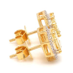 Load image into Gallery viewer, 18K Yellow Gold Earrings with Natural Fancy Yellow &amp; White Diamonds JL AU E 103
