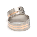 Load image into Gallery viewer, Platinum Love Bands with Rose Gold Ring JL PT 1413
