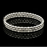Load image into Gallery viewer, Dazzling Shiny 3-row Japanese Platinum Bracelet for Women with Diamond Cut Balls JL PTB 721
