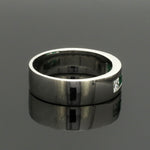 Load image into Gallery viewer, Platinum Lab Grown Princess Cut Diamonds with Natural Emerald Ring for Men JL PT LG 1483
