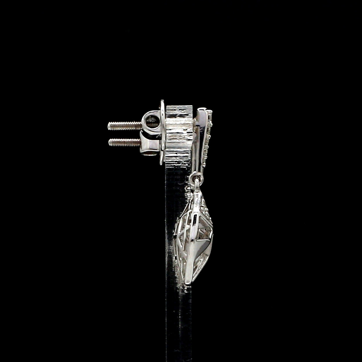 Evara Platinum Diamonds Earrings for Women JL PT E 267   Jewelove.US