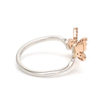 Load image into Gallery viewer, Evara Platinum Rose Gold Diamond Butterfly Ring for Women JL PT 1410
