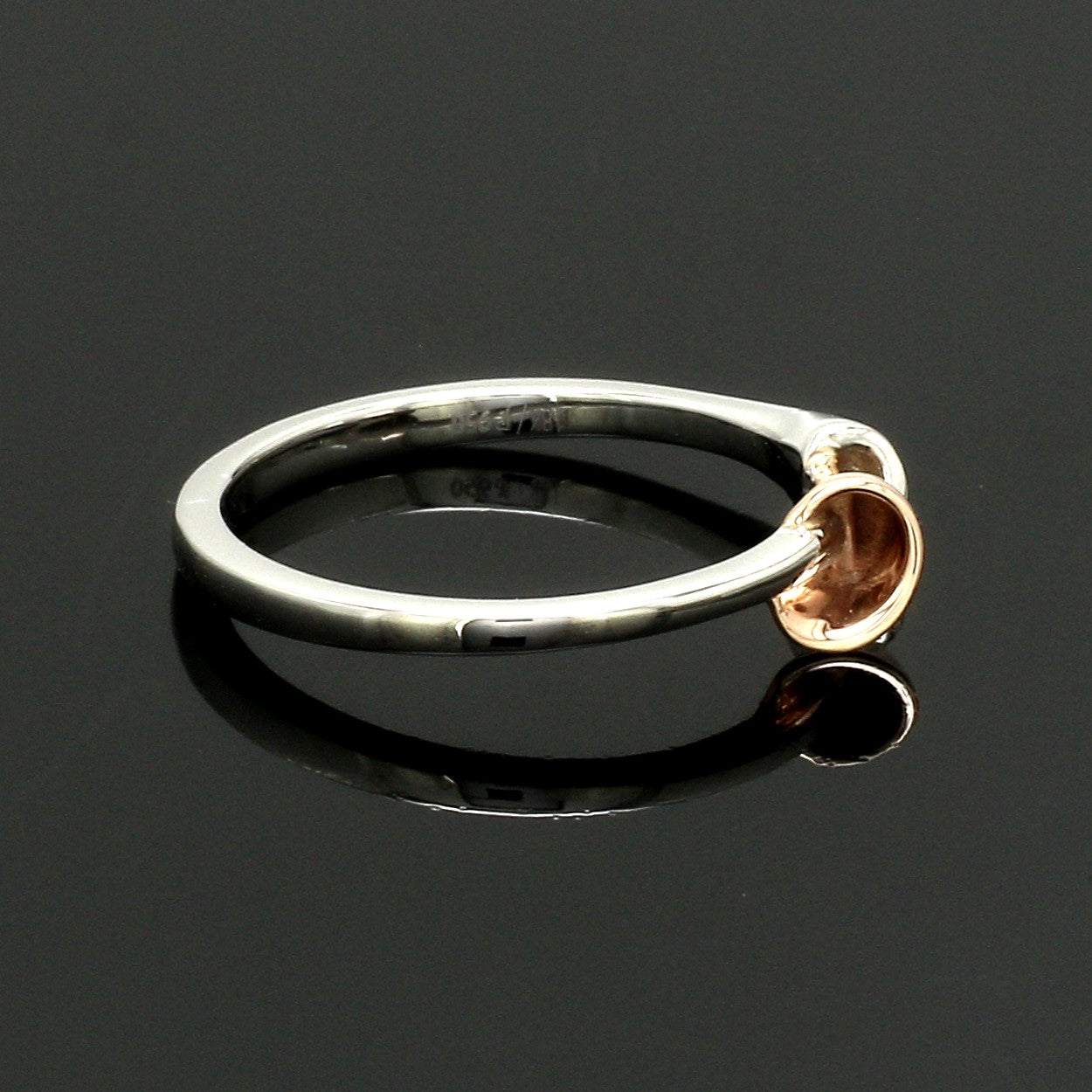 Evara Plain Platinum Rose Gold Ring for Women JL PT 1409