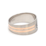 Load image into Gallery viewer, Platinum Love Bands with Rose Gold Ring JL PT 1413

